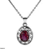 Oval Flower Pendant Set