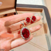 Oval Zircon Pendant Set