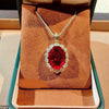 Oval Zircon Pendant Set