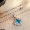 Square Drop Pendant With Chain