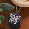 Butterfly Drop Zircon Pendant With Chain