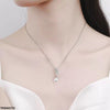 Leaf Pearl Drop Zircon Pendant Set