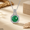 Square/Round Zircon Stone Pendant