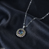Cushion Zircon Pendant With Chain