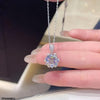 Round Zircon Stone Pendant Set
