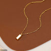Stainless Steel Gold Brick Pendant