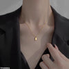 Stainless Steel Gold Brick Pendant
