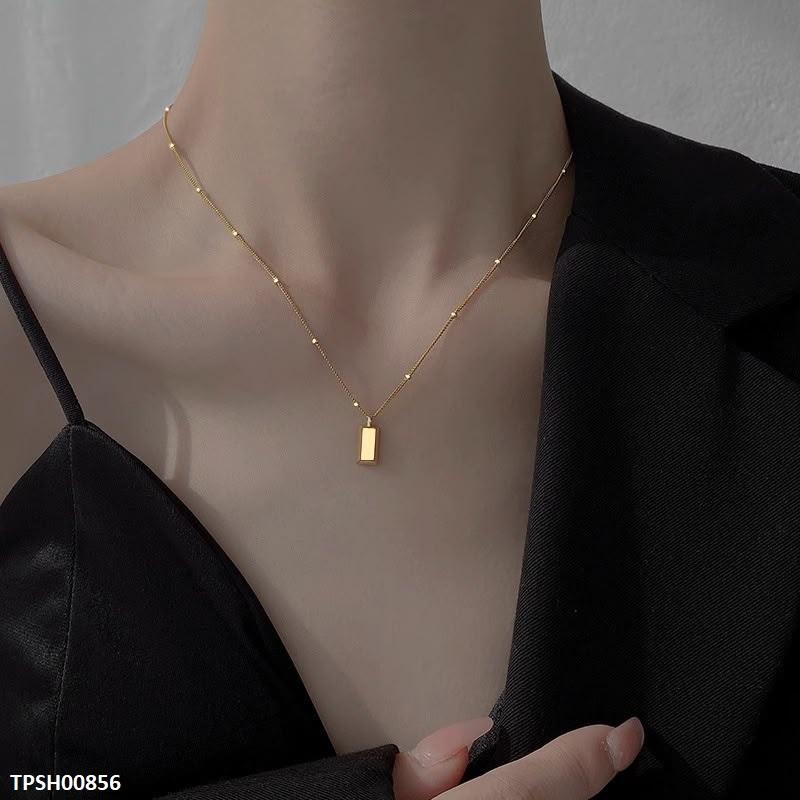 Stainless Steel Gold Brick Pendant