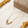 Tulip Leaf Multi Stone Pendant With Chain