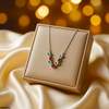 Tulip Leaf Stone Pendant With Chain
