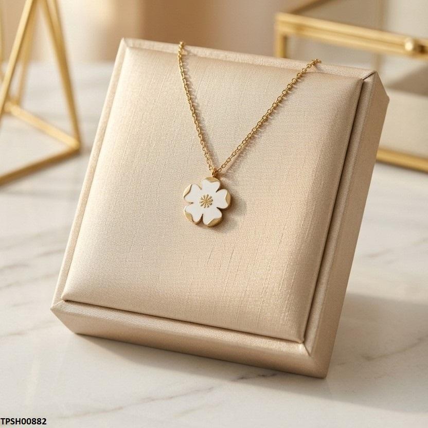 Stainless Steel Flower Drop Pendant