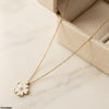 Stainless Steel Flower Drop Pendant