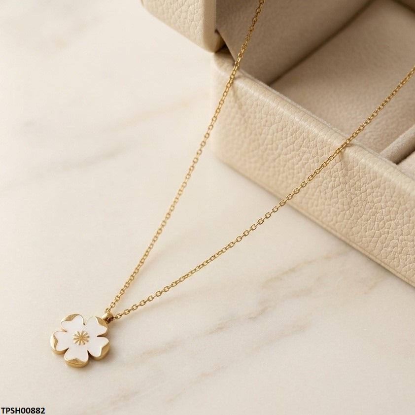 Stainless Steel Flower Drop Pendant