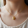 Stainless Steel Heart Drop Pendant With Chain