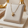 Stainless Steel Heart Drop Pendant With Chain