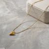 Stainless Steel Heart Drop Pendant With Chain