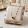 Stainless Steel Round Ball Pendant With Chain
