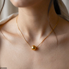 Stainless Steel Round Ball Pendant With Chain