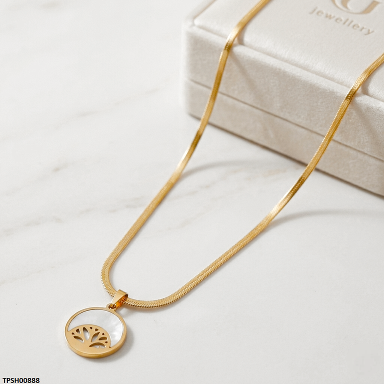 Stainless Steel Round Drop Pendant