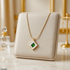 Stainless Steel Square Stone Pendant