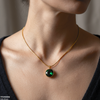 Stainless Steel Round Stone Pendant