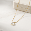 Stainless Steel Round Stone Pendant