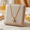 Stainless Steel Round Stone Pendant