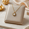 Stainless Steel Double Flower Pendant