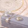 Round Pearl Pendent Set
