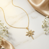 Star Stainless Steel Zircon Stone Pendant