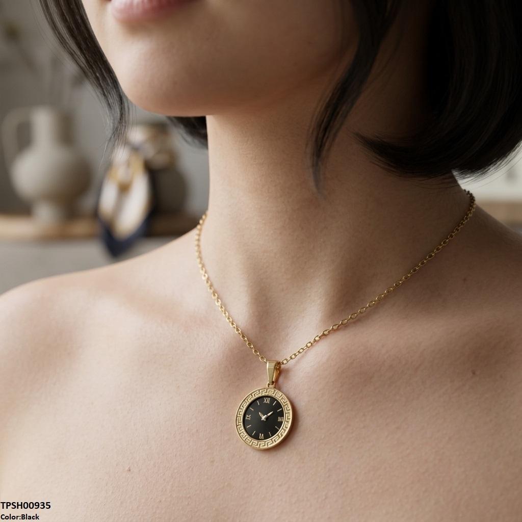 Round Watch Design Stainless Steel Pendant