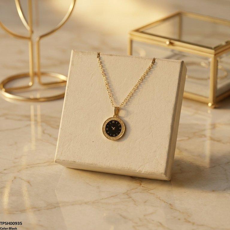 Round Watch Design Stainless Steel Pendant