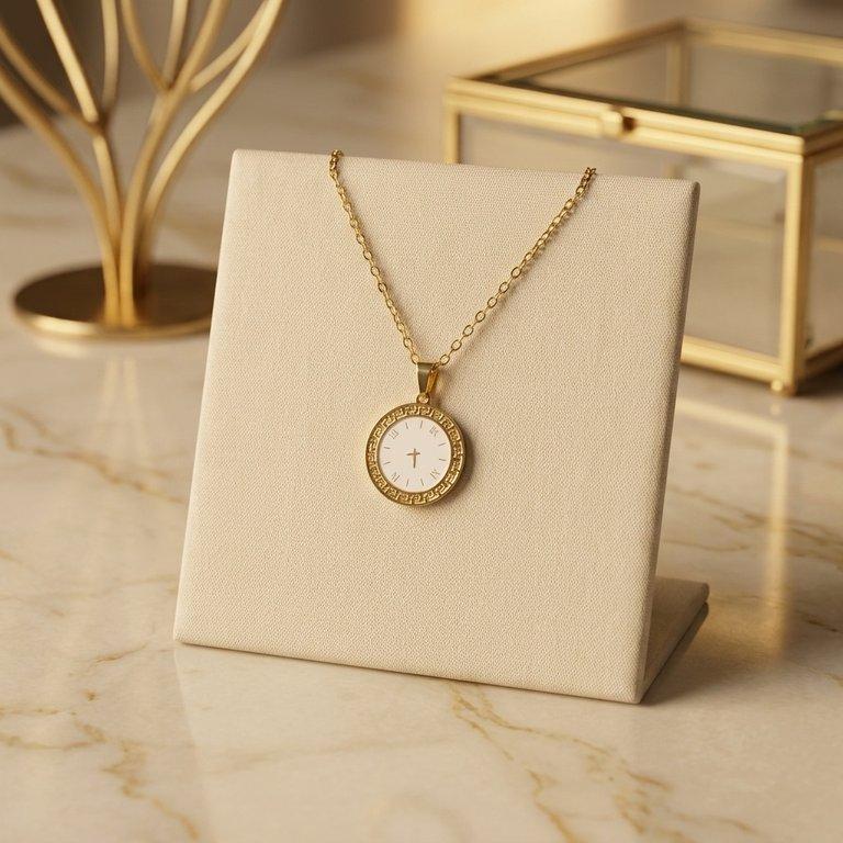 Round Watch Design Stainless Steel Pendant