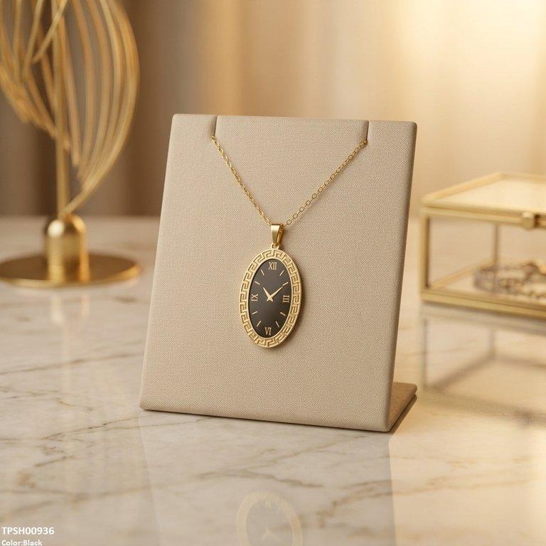 Oval Watch Design Stainless Steel Pendant