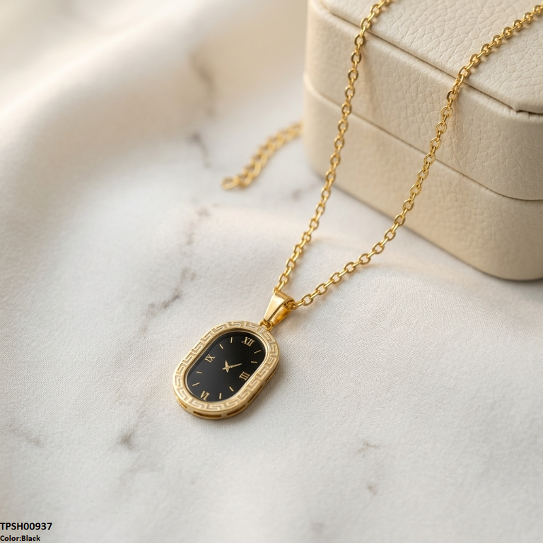 Oval Watch Design Stainless Steel Pendant