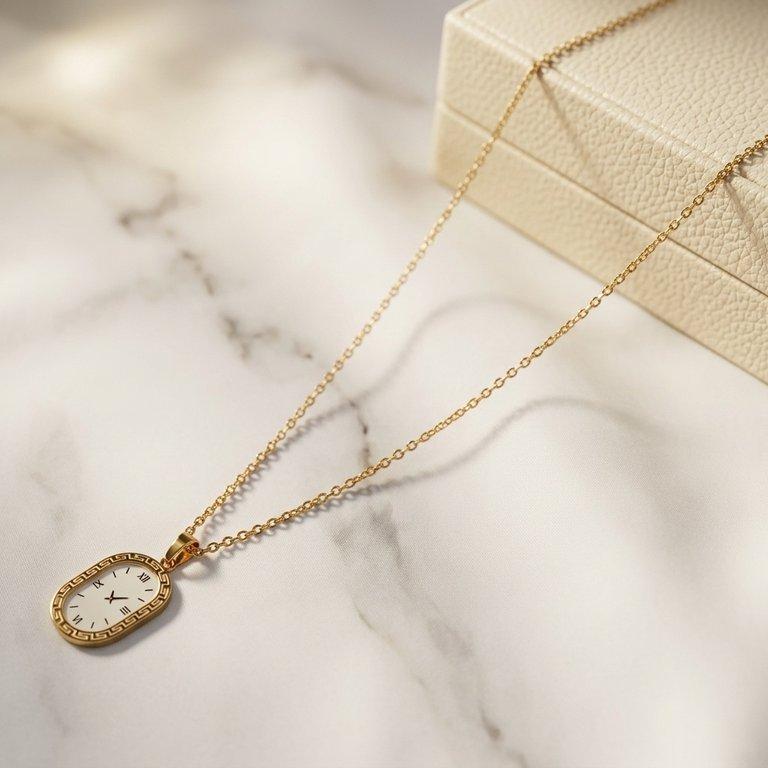 Oval Watch Design Stainless Steel Pendant