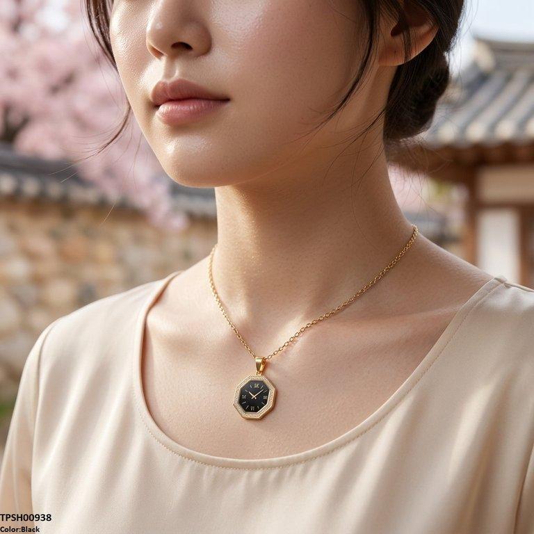 Octagon Watch Design Stainless Steel Pendant