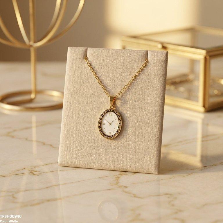 Oval Watch Design Stainless Steel Pendant