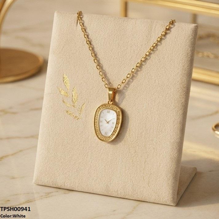 Oval Watch Design Stainless Steel Pendant