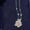 Flower Zircon Pendant Set