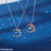 Moon/Aqua Curb Chain Pendant