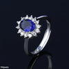 Oval Flower Zircon Pendant Set