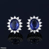 Oval Flower Zircon Pendant Set