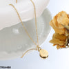 Stainless Steel Oval Flower Pendent
