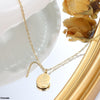 Stainless Steel Oval Flower Pendent