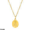 Stainless Steel Oval Flower Pendent