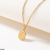Stainless Steel Oval Flower Pendent