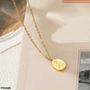 Stainless Steel Oval Flower Pendent
