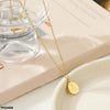 Stainless Steel Oval Flower Pendent