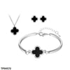 Painted Clover Pendant Set